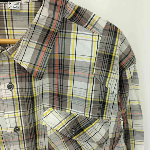 ロカウェア Rocawear ガチャポケ レギュラーカラー チェックシャツ メンズ 2X-LARGE