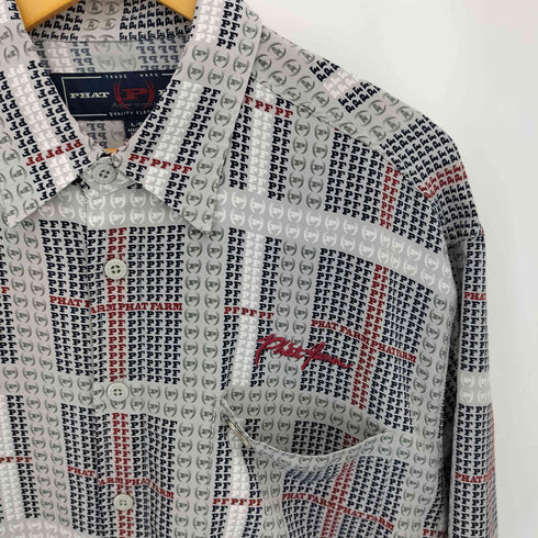 ファットファーム PHAT FARM ロゴパッチ ポケット付き 総柄 ショートスリーブシャツ メンズ import:L