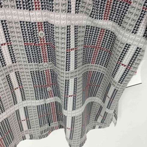 ファットファーム PHAT FARM ロゴパッチ ポケット付き 総柄 ショートスリーブシャツ メンズ import:L