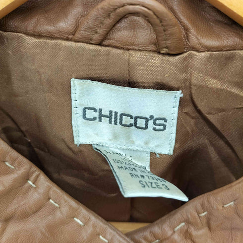 チコ CHICOS 90s ステッチ フラップポケット レザージャケット メンズ 3