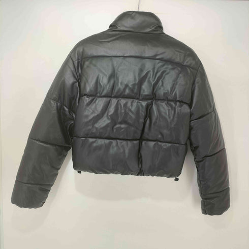 ザラ ZARA フェイクレザークロップドパフジャケット レディース import:S