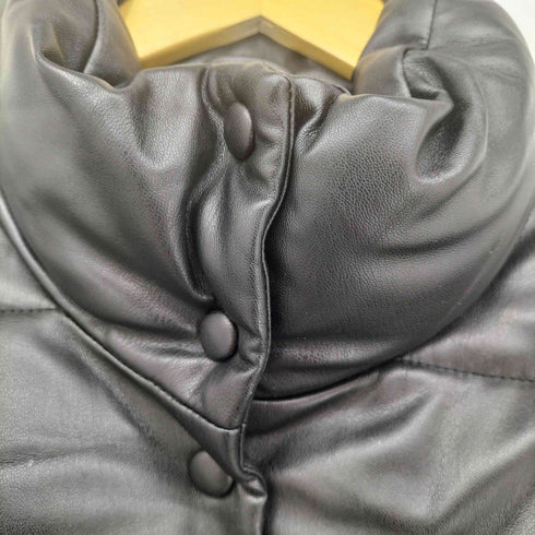 ザラ ZARA フェイクレザークロップドパフジャケット レディース import:S