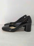 プラダ PRADA スクエアトゥ エナメル ヒールパンプス レディース 35 1/2