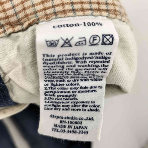 フォーティファイブアールピーエム 45rpm ハイライズ デニム パンツ レディース 26