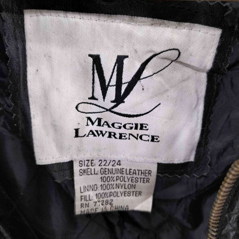 MAGGIE LAWRENCE ドローコード レザーハーフコート メンズ 22/24