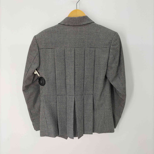 マーガレットハウエル MARGARET HOWELL OLD ウール100 千鳥格子 プリーツテーラードジャケット レディース JPN:2