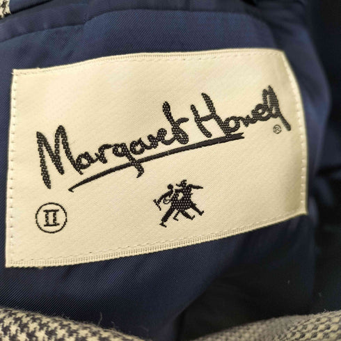 マーガレットハウエル MARGARET HOWELL OLD ウール100 千鳥格子 プリーツテーラードジャケット レディース JPN:2