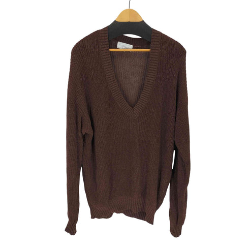 FOLL cotton paper chunky v-neck sweater メンズ 2
