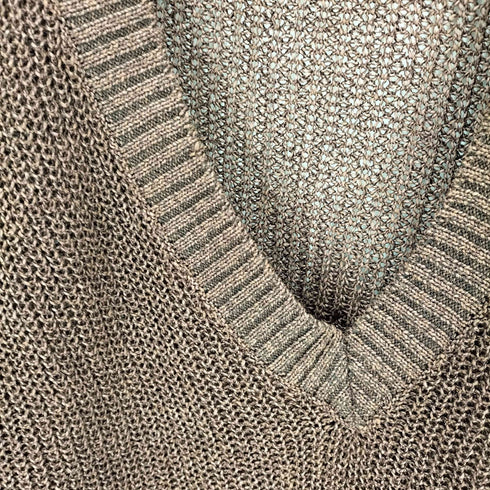 FOLL cotton paper chunky v-neck sweater メンズ 2