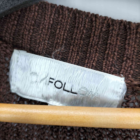 FOLL cotton paper chunky v-neck sweater メンズ 2
