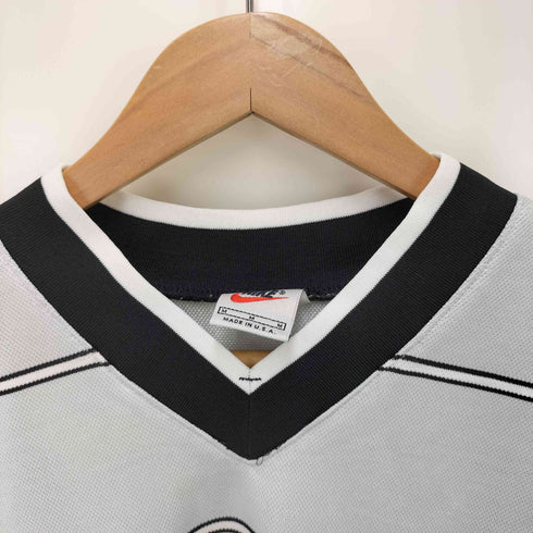 ナイキ NIKE 90s-00s  USA製 白タグ ボーダー柄 スウォッシュ ゲームシャツ メンズ JPN:M