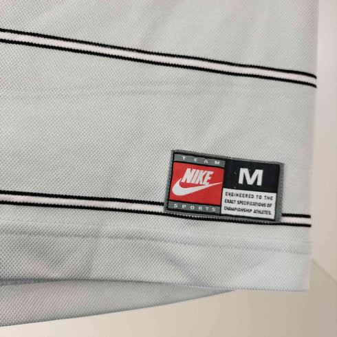 ナイキ NIKE 90s-00s  USA製 白タグ ボーダー柄 スウォッシュ ゲームシャツ メンズ JPN:M
