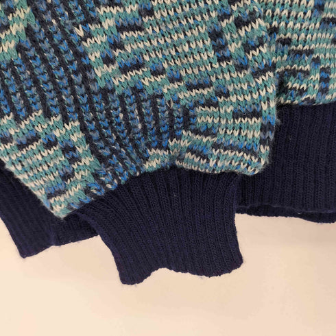 総柄クルーネックニット メンズ 50