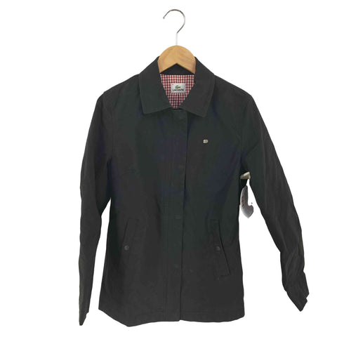 ラコステ LACOSTE プレートロゴ付き裏地チェックブルゾン レディース 40