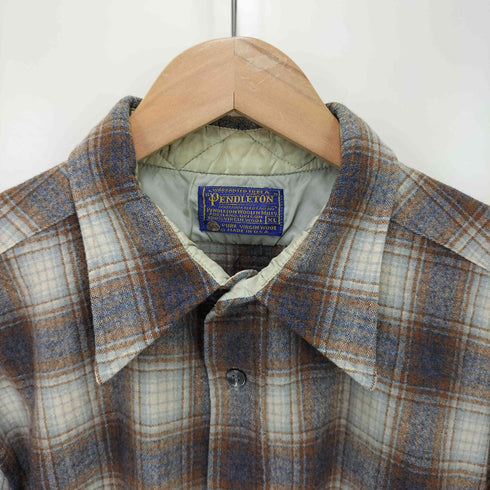 ペンドルトン PENDLETON 70s オンブレチェック ウールシャツ メンズ JPN:XL