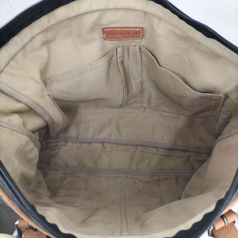 ESCAPE'S  レザーパイピング キャンパス トートバッグ メンズ
