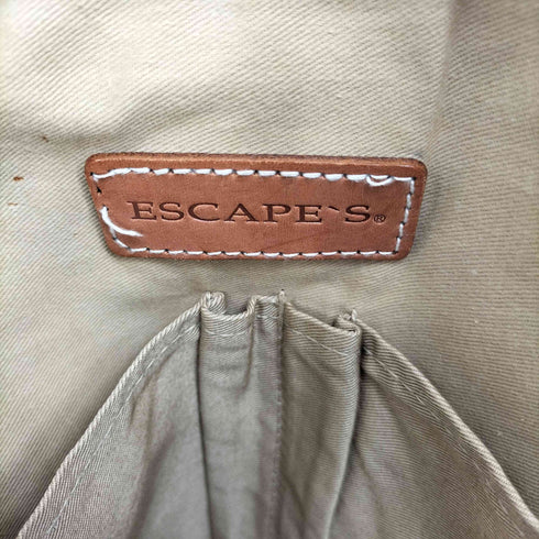 ESCAPE'S  レザーパイピング キャンパス トートバッグ メンズ