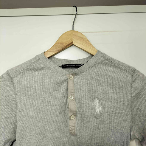 ラルフローレンスポーツ RALPH LAUREN SPORT ポニー刺繍 ヘンリーネック ロングスリーブワッフルTシャツ レディース import:M