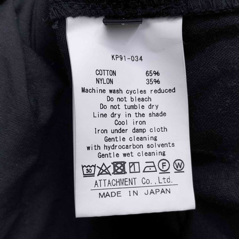 カズユキクマガイアタッチメント KAZUYUKI KUMAGAI ATTACHMENT C/Nオックス ベルト付ハイウエストワイドパンツ メンズ 1