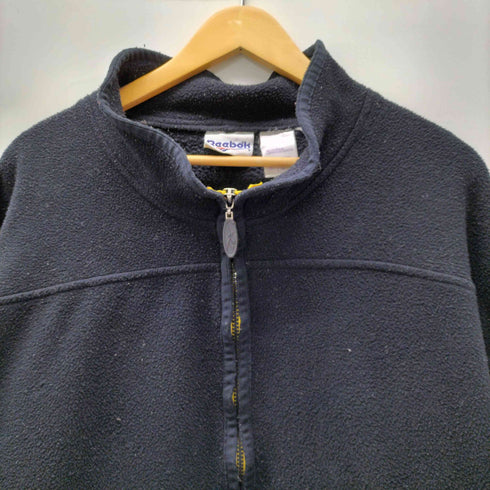 リーボック Reebok 90S ラバー ベクター ロゴ ハーフジップ フリース プルオーバー メンズ import:L