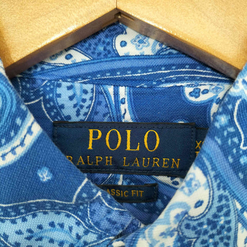 ポロラルフローレン POLO RALPH LAUREN ペイズリー柄 ポニー刺繍 ショートスリーブシャツ メンズ import:XS