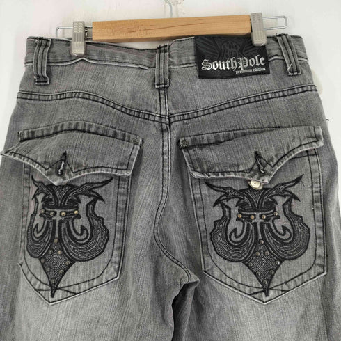 サウスポール SOUTHPOLE 刺繍デザインデニムパンツ メンズ 32