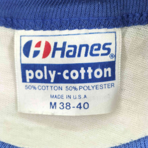 ヘインズ Hanes 80-90S 両面プリント S/S リンガーTシャツ メンズ import:M