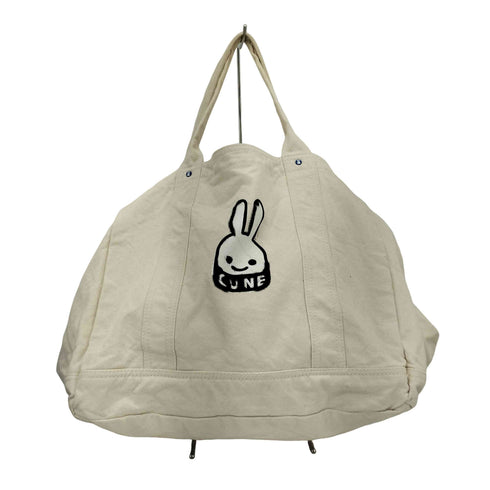 キューン CUNE うさぎプリント キャンバス トートバッグ レディース