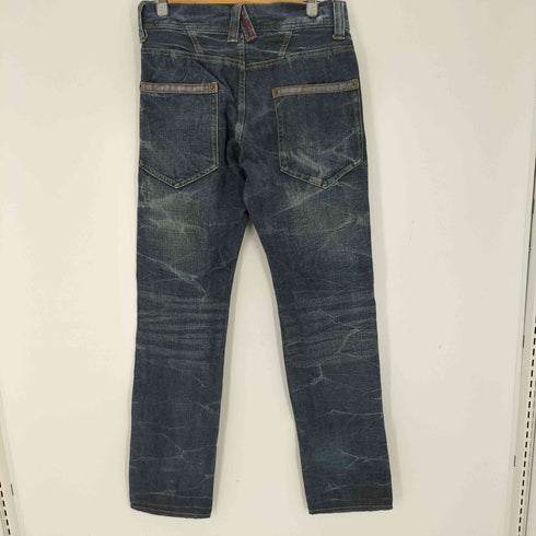 リペア加工 ストレートデニムパンツ Y2K メンズ 79