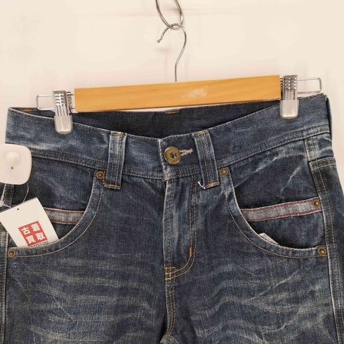 リペア加工 ストレートデニムパンツ Y2K メンズ 79