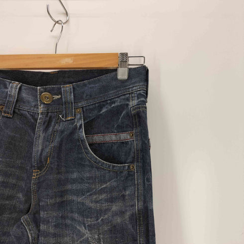 リペア加工 ストレートデニムパンツ Y2K メンズ 79