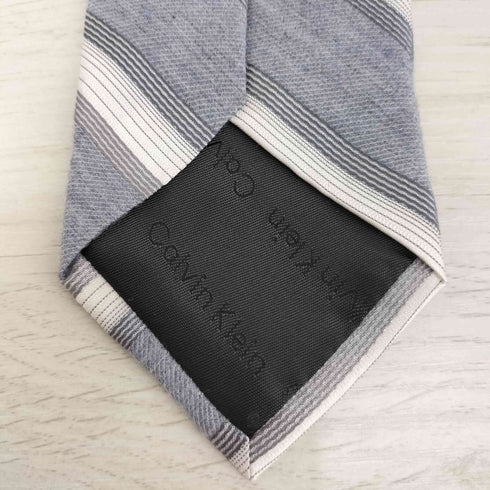 カルバンクライン CALVIN KLEIN シルク混 ストライプ ネクタイ メンズ