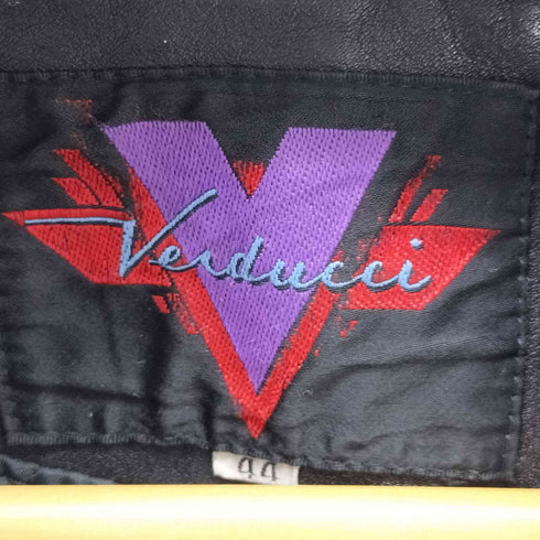VERDUCCI 80~90s レザーフリンジライダースジャケット メンズ 44