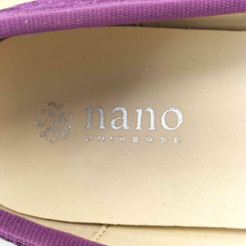 ナノユニバース NANO universe ラウンドトゥフラットパンプス ベロア レディース JPN:37