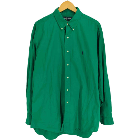 ラルフローレン RALPH LAUREN 90S BLAKE コットン ポニー刺繍 B.D L/S シャツ メンズ import:L