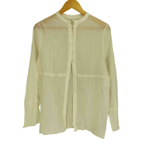 ウィルフリー willfully 楊柳 ノーカラー ブラウス レディース FREE