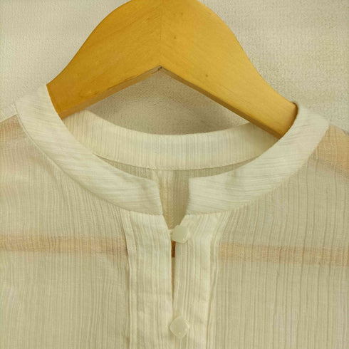 ウィルフリー willfully 楊柳 ノーカラー ブラウス レディース FREE