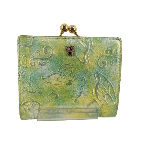 アナスイ ANNA SUI パピヨン柄 口金二つ折り財布 レディース