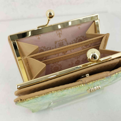 アナスイ ANNA SUI パピヨン柄 口金二つ折り財布 レディース