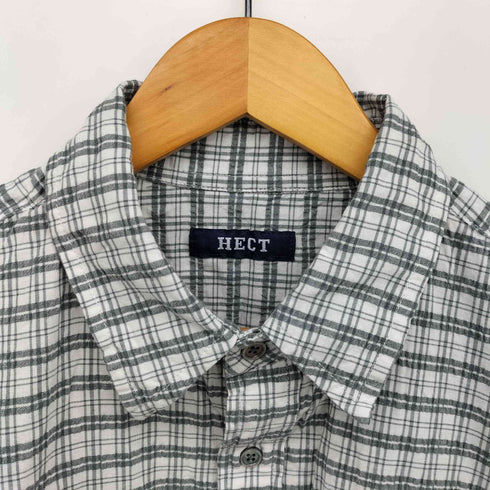 HECT 刺繍ロゴ シアサッカーチェックシャツ メンズ JPN:L
