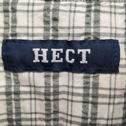 HECT 刺繍ロゴ シアサッカーチェックシャツ メンズ JPN:L