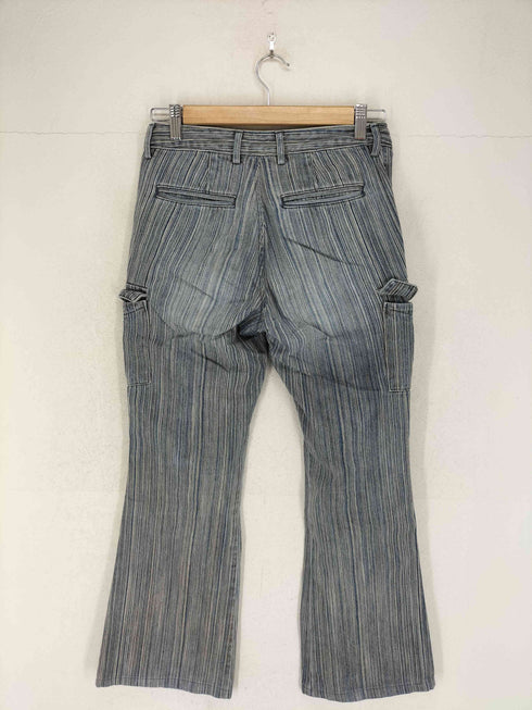 ストライプフレアカーゴパンツ Y2K レディース M