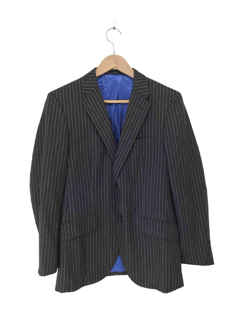 カシミヤ混ストライプテーラードジャケット メンズ