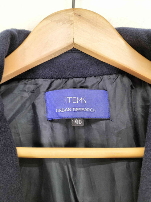 アイテムズ アーバンリサーチ ITEMS URBAN RESEARCH ナイロン切替チェスターコート レディース 40
