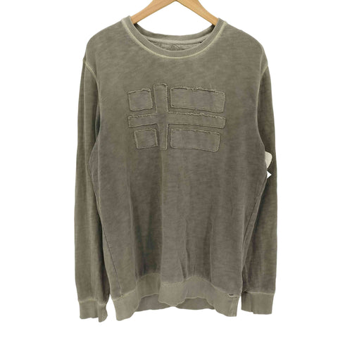 ナパピリ NAPAPIJRI 同色ロゴワッペン クルーネック スウェット プルオーバー Y2K メンズ