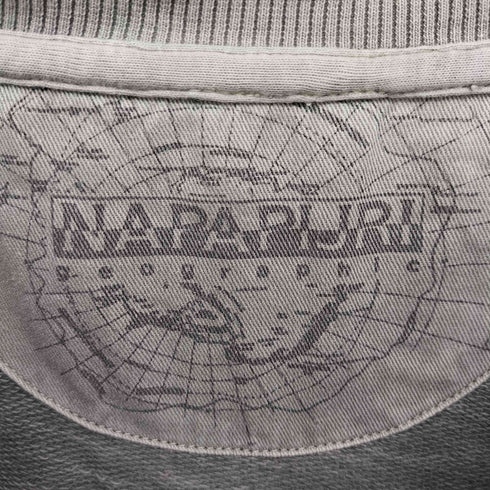 ナパピリ NAPAPIJRI 同色ロゴワッペン クルーネック スウェット プルオーバー Y2K メンズ