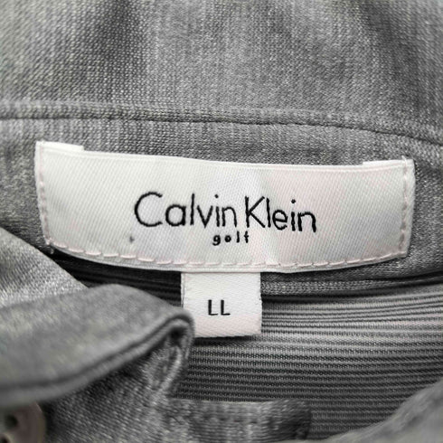 カルバンクラインゴルフ calvin klein golf ロゴプリント S/S メタリック ポロシャツ メンズ LL
