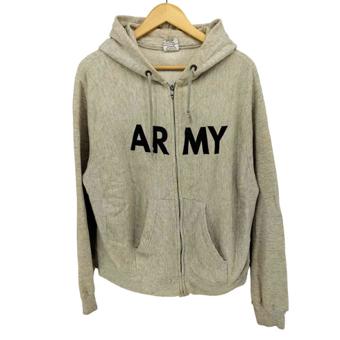 ユーエスアーミー U.S. ARMY 90S SWEATSHIRT HOODED PHYSICAL FITNESS UNIFORM ジップアップ スウェット パーカー ロケットタロン 91年 メンズ import:L