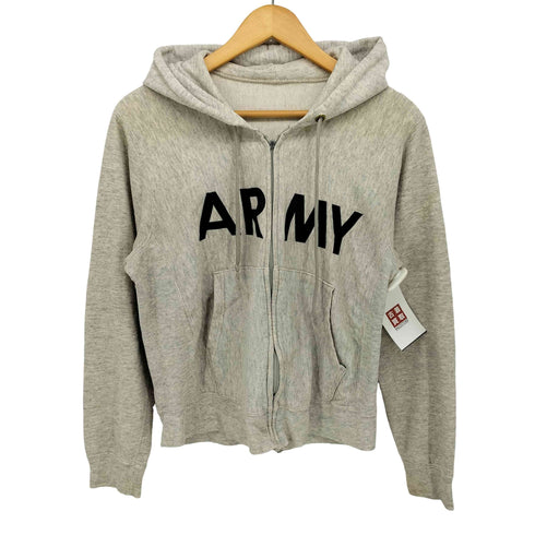 ユーエスアーミー U.S. ARMY SWEATSHIRT HOODED PHYSICAL FITNESS UNIFORM ARMY プリント ジップアップ スウェット パーカー メンズ