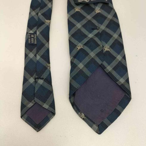 バーバリーズ BURBERRYS ホースロゴ刺繍 チェック 総柄 シルク ネクタイ メンズ
